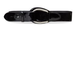 Lauren Ralph Lauren Women's Patent Leather Wide D-Ring Belt - Black $125