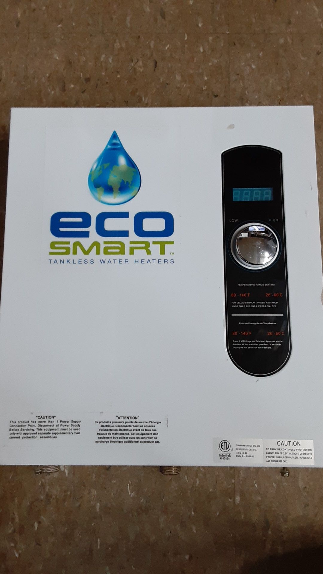 Eco Smart tankless hot- water heater