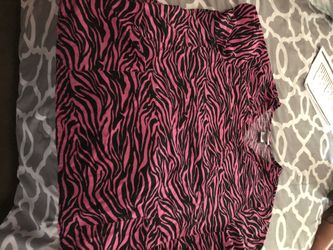 Zebra print scrub top