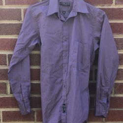 Men’s GEOFFREY BEENE Purple Fitted Dress Shirt