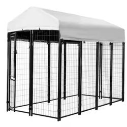 4 ft. x 8 ft. x 6 ft. Welded Wire Dog Fence Kennel Kit