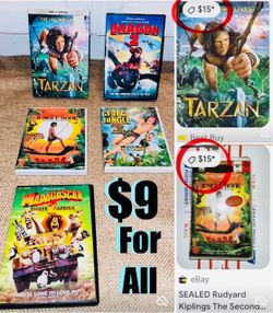 $9 for All Disney DVD 📀 Movies 🍿 5 of them the second jumble,Tarzan,how to train your dragon,etc