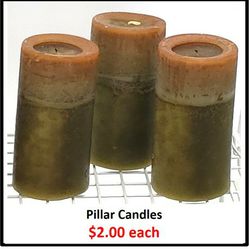 Pillar Candles Perfect For Fall, Thanksgiving, Or Halloween