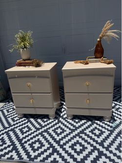 Beautiful refinished cream wooden nightstands. Free delivery