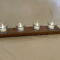 Bourbon Barrel Stave Candle Holder