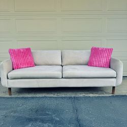 Beige All Modern Mid Century Low Profile Sofa Couch 86’