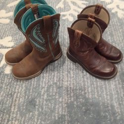 2 Pairs For $100. Women's Size 8 Ariat Cowgirl Boots Brand New Leather Cowboy Boots