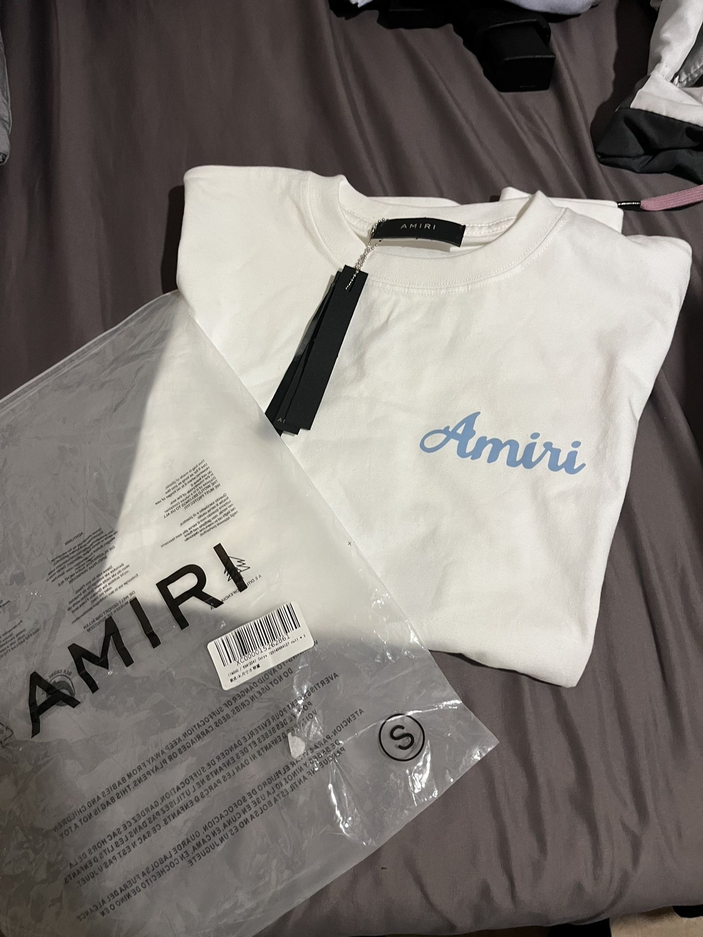 Amiri white long sleeve hoodie size small brand new