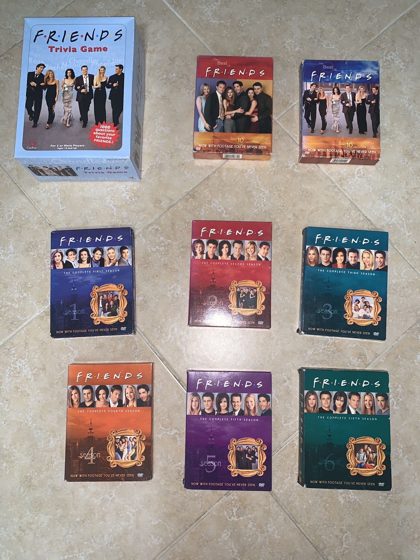 FRIENDS TV SERIES DVD COLLECTION & TRIVIA GAME