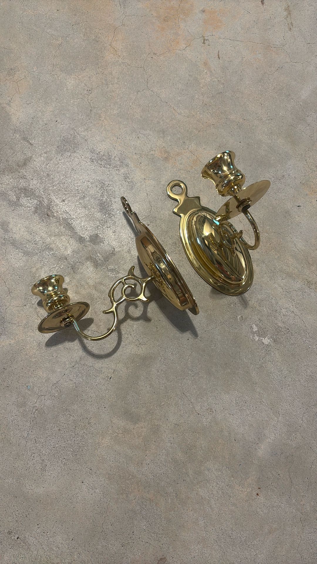 Set Of 2 Brass Candle Holders