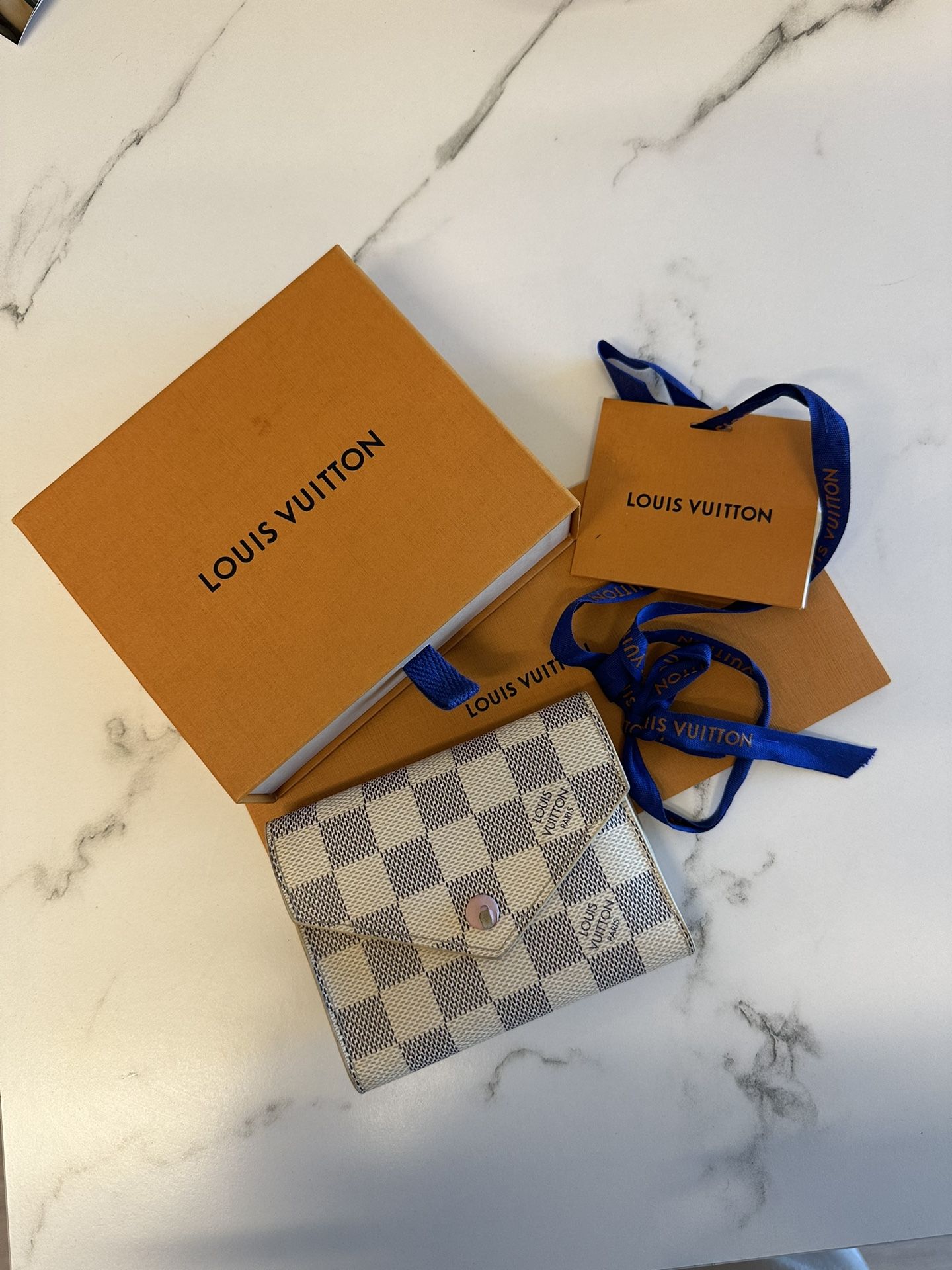Louis Vuitton Wallet Damier Azur Pink
