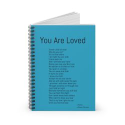 You Are Loved Poem Notebook – Ruled Line Inspirational Journal for Gratitude & Hope