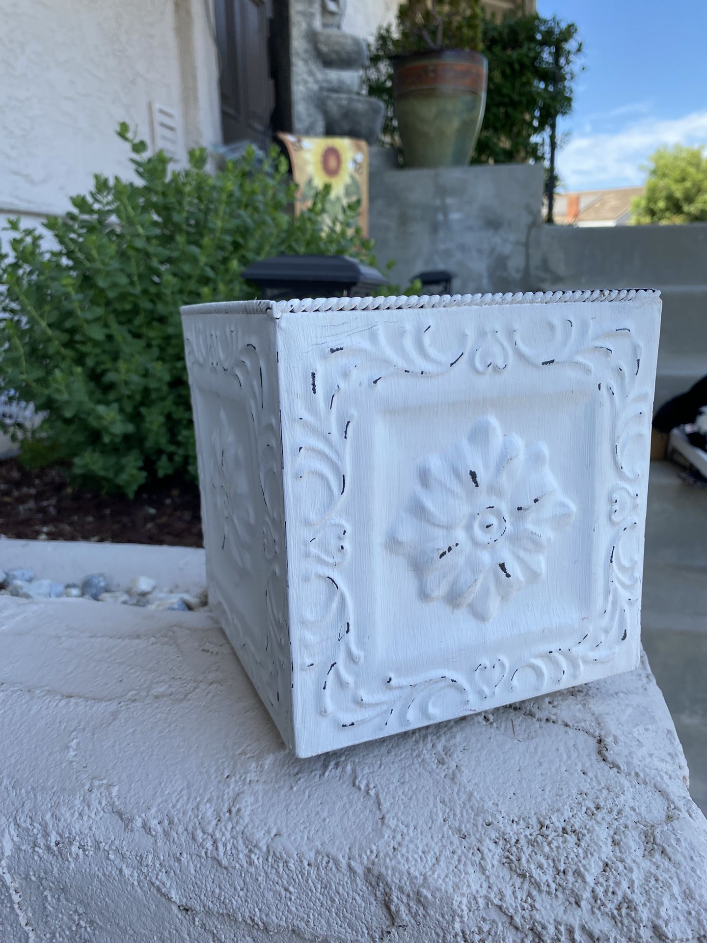 Shabby Chic French Metal Pot