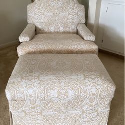 Custom made Chair with  Ottoman 