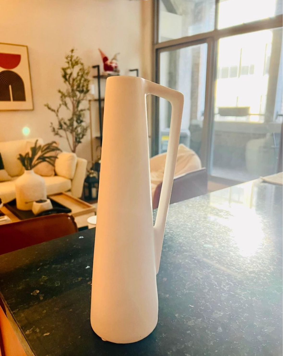 TALL WHITE VASE FOR SALE!