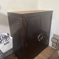 old cabinet/ wood hutch