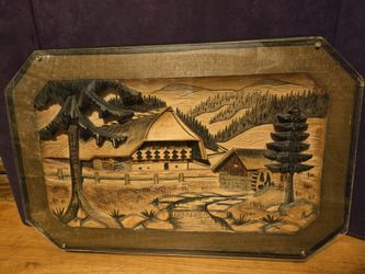 Vintage Art Wood Carving