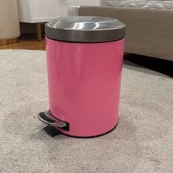 Small Pink Trash Bin