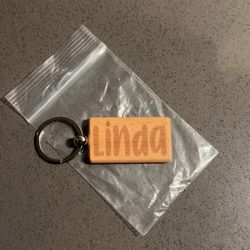 Laser Engraved Wooden Keychain