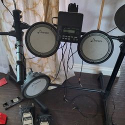 Donner DED-100 Electronic Drum Set Electric Drum Kit Dual Zone Quiet Mesh Pads