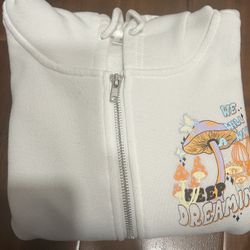White Zip Up Sweater