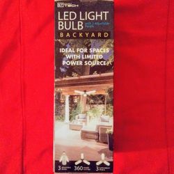 NEW LED light bulb with 3 adjustable panels Indoor & Outdoor 