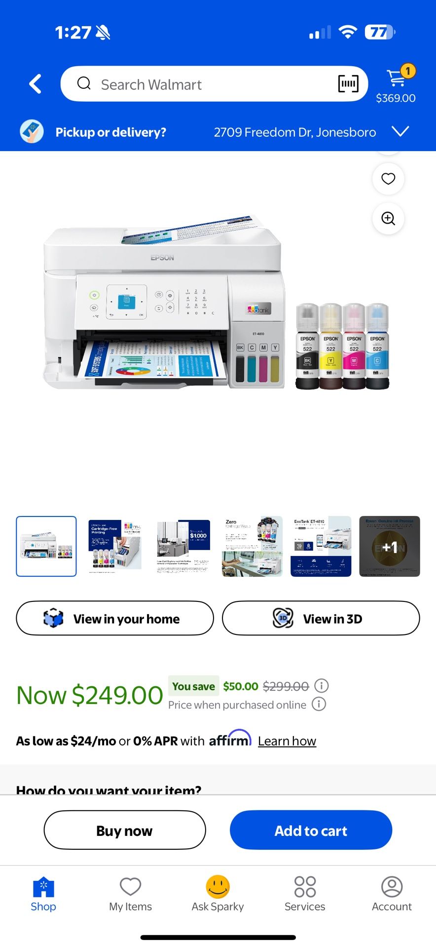 Epson Eco Tank Printer.