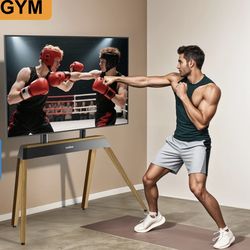 Z1818-86 HEAVY DUTY IRON TV STAND HEIGHT ADJUSTABLE TV FLOOR DISPLAY STAND