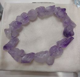 Amethyst Raw Stone Bracelet
