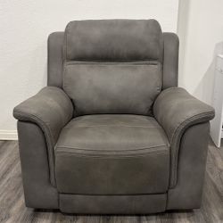 Gray Power Recliner Chairs - 2 Available (Sell Together or Separately)