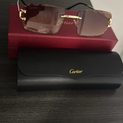 Cartier Gold Big C with Custom Diamond Cut Lenses