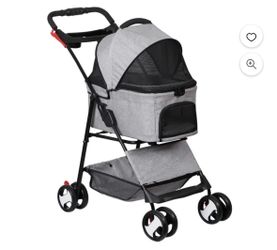 Premium Pet Stroller 3-in-1 Multifunction Jogger Stroller for Medium and Small Dogs Gray