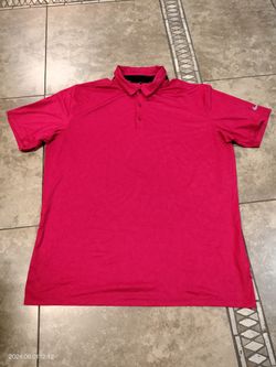 Nike Golf Red Polo Shirt Men Size XL