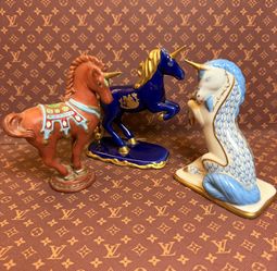 Three Vintage Franklin Mint Unicorns 🦄 