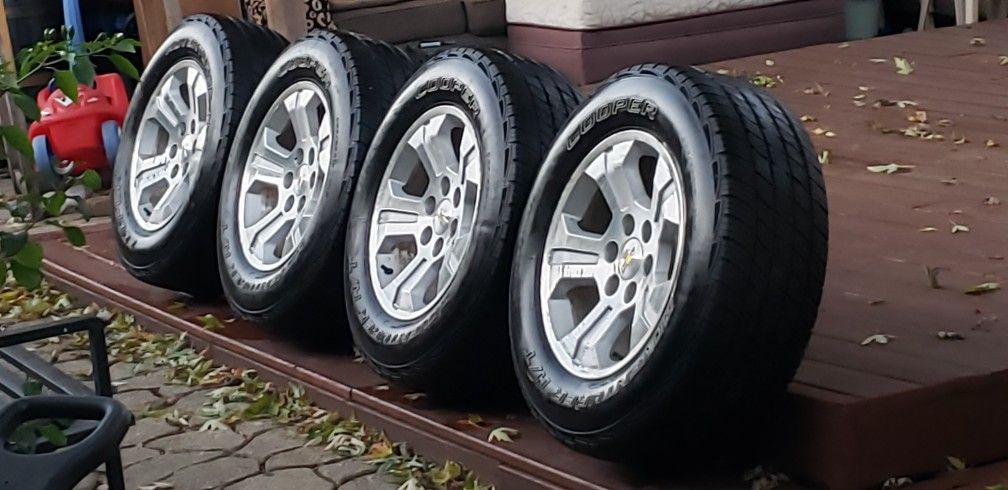 Chevy Wheels 70 % Tires COOPERS 