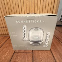 Harman Kardon SoundSticks IV Bluetooth Speaker System (White) Brand New Sealed