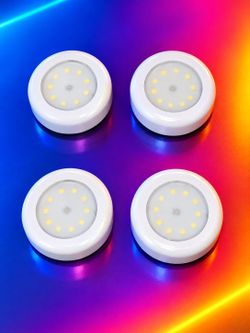 LED Puck Lights Set of 4