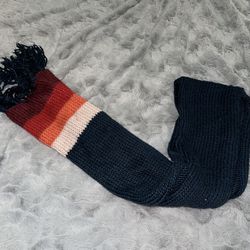 Navy Knit Scarf 