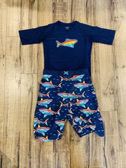 Boys Swim Shirt and Swim Shorts Size XL 18/20