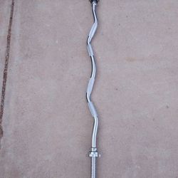 Standard weight E-Z curl bar for standard one inch weights brand new