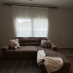 Sectional sofa / couch with bed and storage