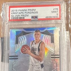 2019 Kristaps Porzingis Silver Prizm PSA