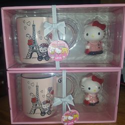 Hello Kitty Mug And Ceramic Figure