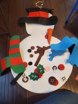 Snowman felt puzzle