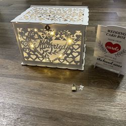 Wedding Card Box (white)   Easy to assemble