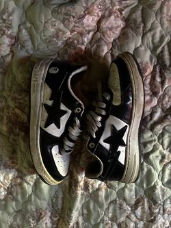 BAPE Bapesta Low-Top Sneakers Black White
