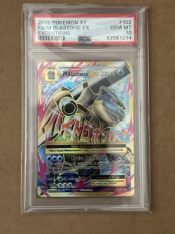 Pokemon M Blastoise EX XY Evolutions Full Art #102 PSA 10 Gem Mint
