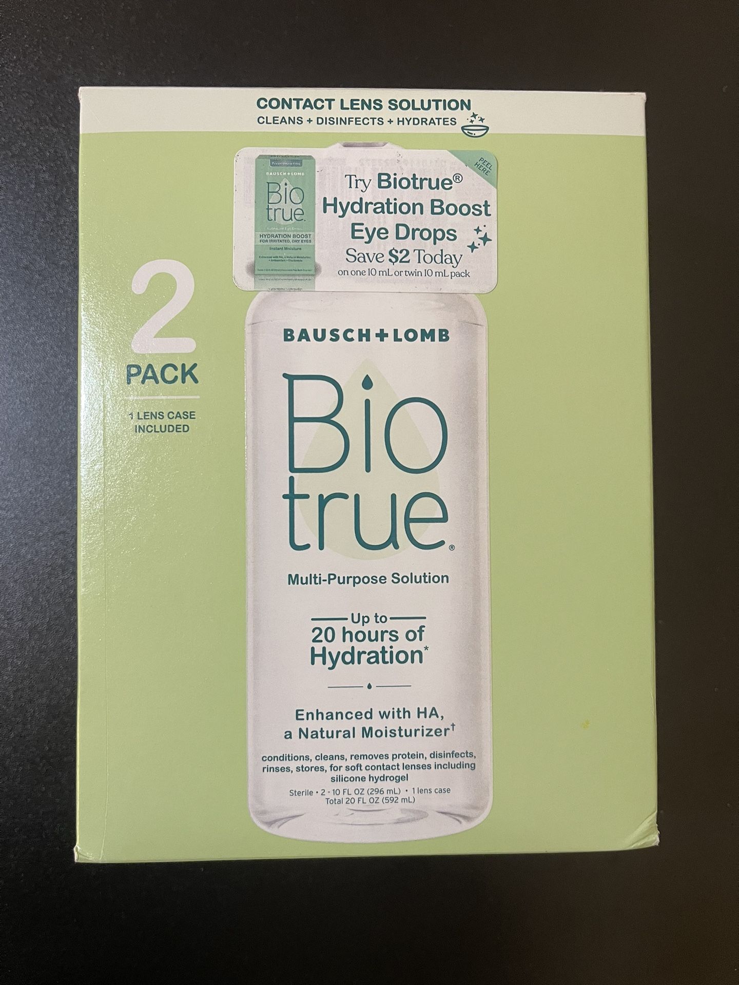 Bausch + Lomb 2 Pack Biotrue Multi Purpose Solution 20z