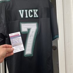 Michael Vick Autographed Jersey With JSA Certificate Number For Proof Of Signature