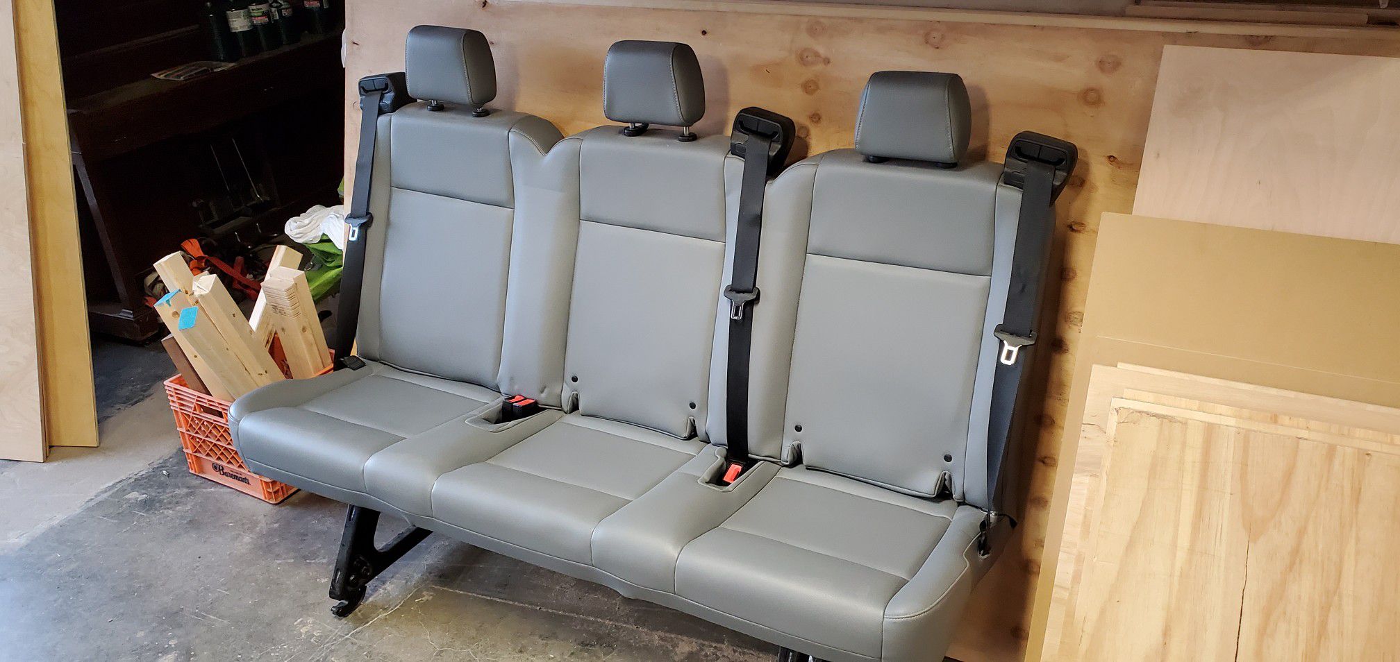 2015-2018 Ford Transit Van OEM Gray Vinyl 3-Passenger 62" Split Bench